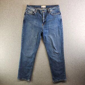 Current Elliott Jeans Womens 30 Blue High Rise Tapered Leg Whiskered Denim